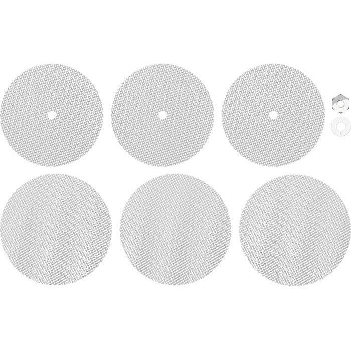 Normal retine Set per Volcano Easy Valve Aroma Diffuser Spare retine Set (3 Upper, 3 Lower retine and 1 Nut and 1 Washer) - Normal Mesh