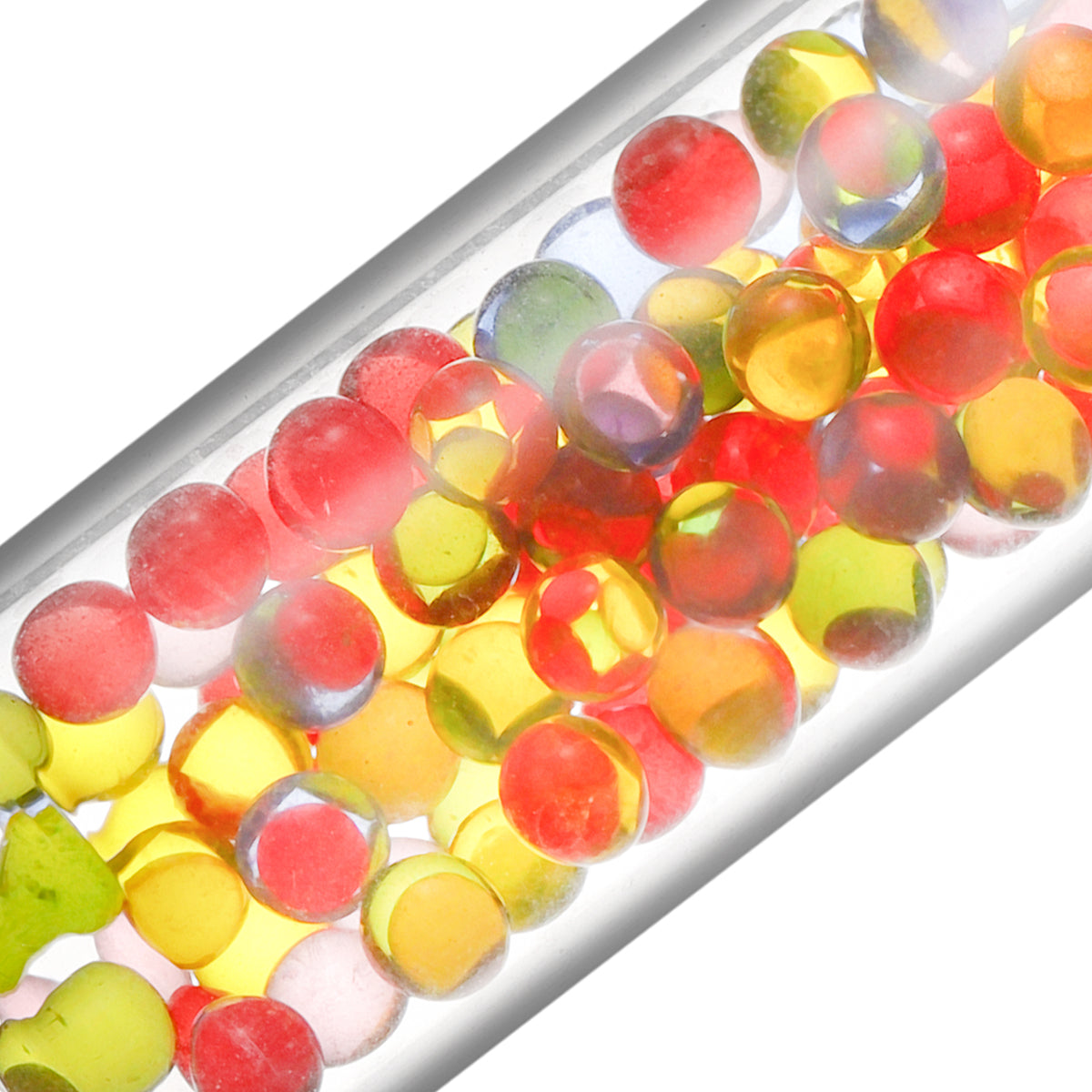 Bocchino in vetro con perle colorate 130 mm per LimeLight Frolic